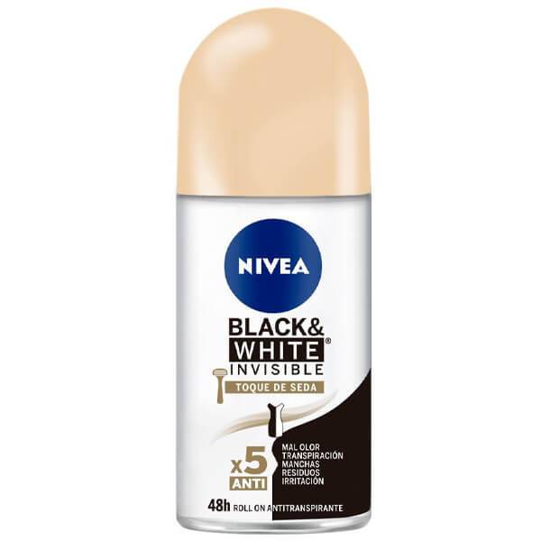 NIVEA αποσμητικό σώματος roll-on black και white invisible silky smooth 50ml