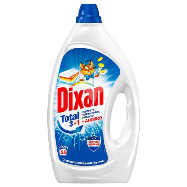DIXAN υγρό πλυντηρίου ρούχων Total Blue 3+1 55μεζ 2,475lt