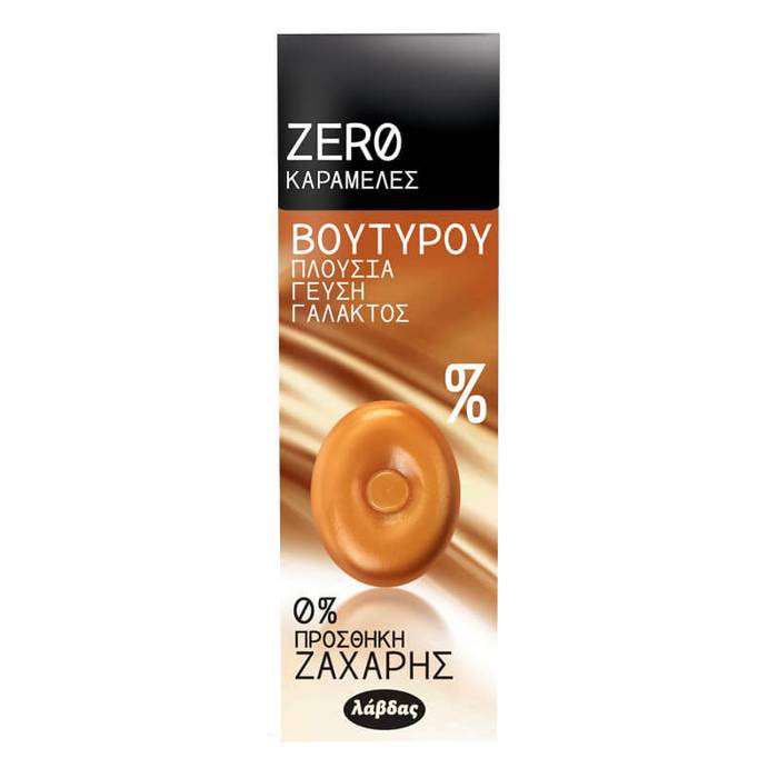 ΛΑΒΔΑΣ Zero καραμέλες Βουτύρου 0% ζάχαρη 32gr x 12τεμ
