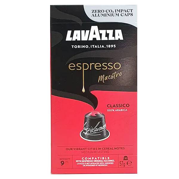 LAVAZZA καφές espresso Classico σε κάψουλες συμβατές με μηχανές Nespresso 10τεμ