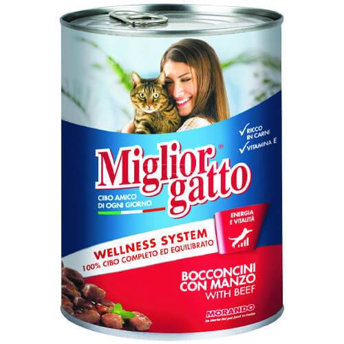 MORANDO Miglior γατοτροφή κονσέρβα βοδινό 405gr