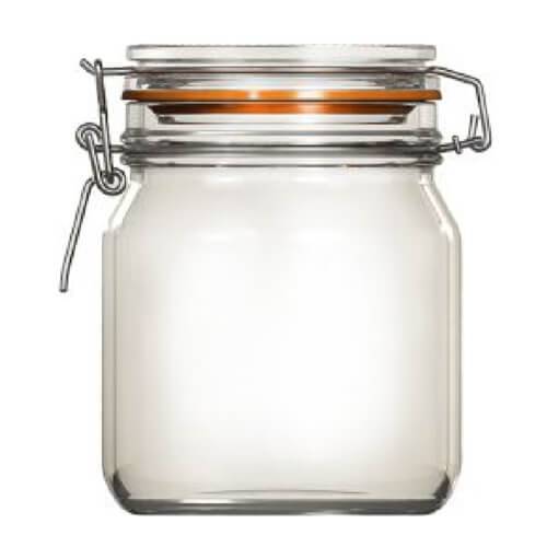 UNIGLASS βάζο γυάλινο με καπάκι econ 22505 750ml