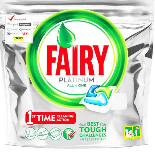 FAIRY ταμπλέτες πλυντηρίου πιάτων all in one platinum original 25τεμ