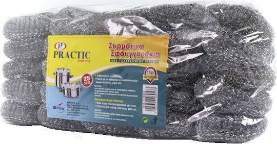 PRACTIC συρματινο γαλβανιζε σφουγγαρακι 25x25gr