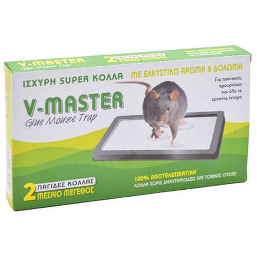 V MASTER παγίδα κόλλας για ποντίκια, κατσαρίδες και μυρμήγκια μεσαία 2τεμ