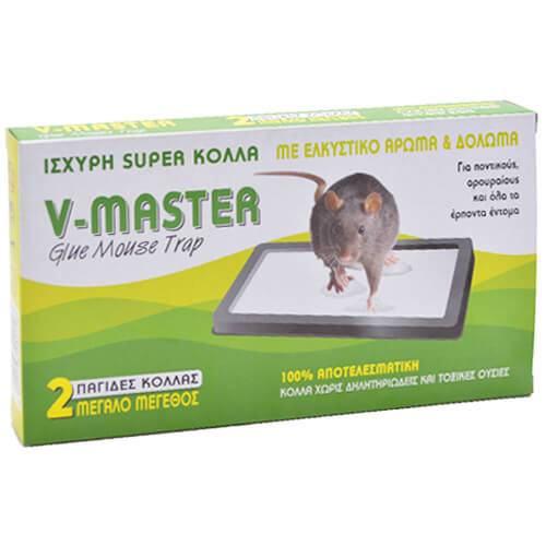 V MASTER παγίδα κόλλας για ποντίκια, κατσαρίδες και μυρμήγκια μεγάλη 2τεμ