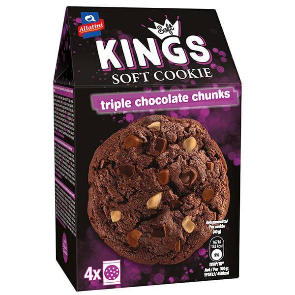 ΑΛΛΑΤΙΝΗ μπισκότα soft kings με τρεις σοκολάτες 160gr