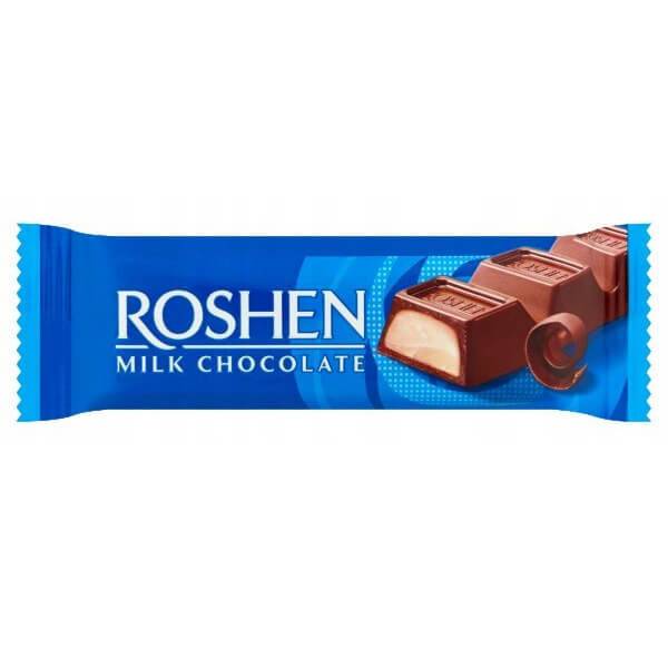 ROSHEN μπάρα σοκολάτας γάλακτος με γέμιση creme brulee 33gr
