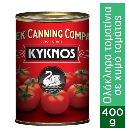 ΚΥΚΝΟΣ ολοκληρωμένα τοματίνια σε χυμό τομάτας 400gr