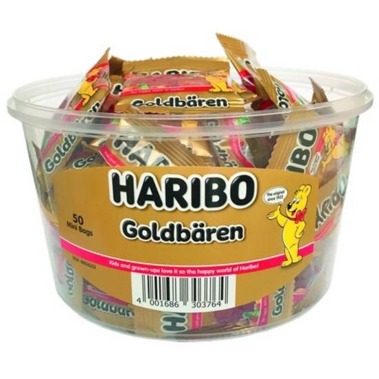 HARIBO ζελεδάκια goldbaren 50x10gr
