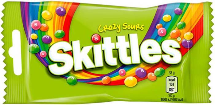 SKITTLES καραμελάκια crazy sours 38gr