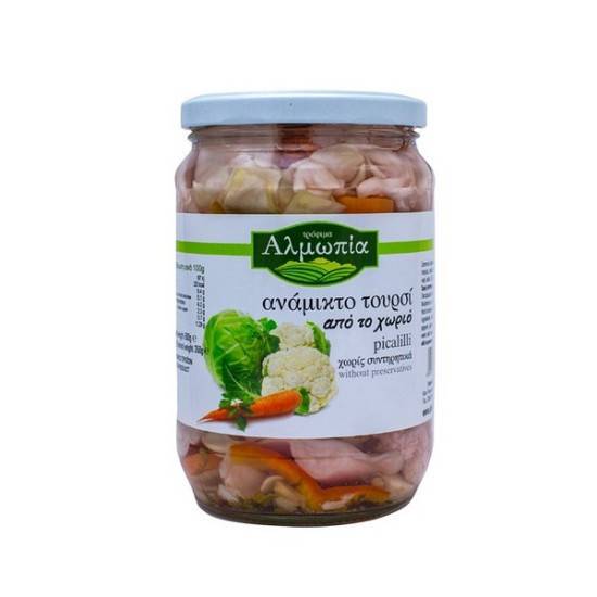 ΑΛΜΩΠΙΑ ανάμικτο τουρσί από το χωριό 680gr
