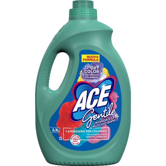 ACE GENTILE υγρό πλυντηρίου ρούχων Λεβάντα και Muschio Bianco 2,3lt