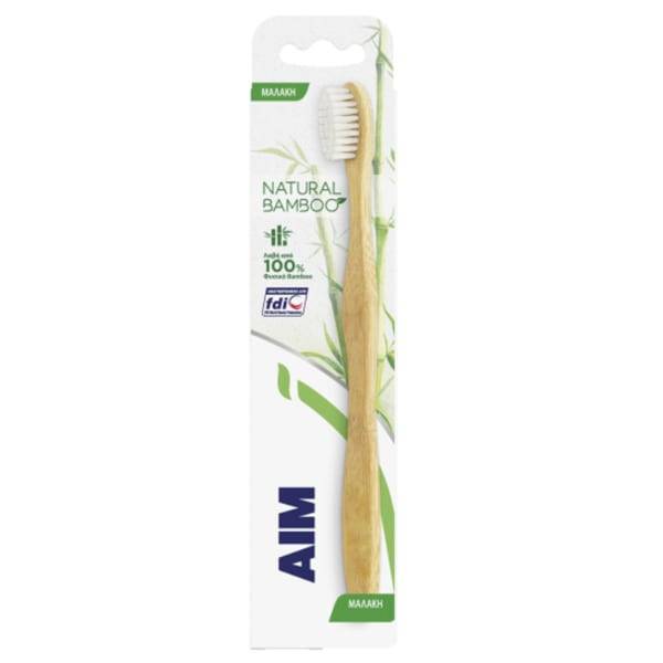 AIM οδοντόβουρτσα natural bamboo eco μαλακή 1τεμ