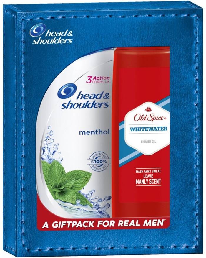 HEAD και SHOULDERS σαμπουάν μενθόλη 360ml και OLD SPICE αφρόλουτρο 250ml