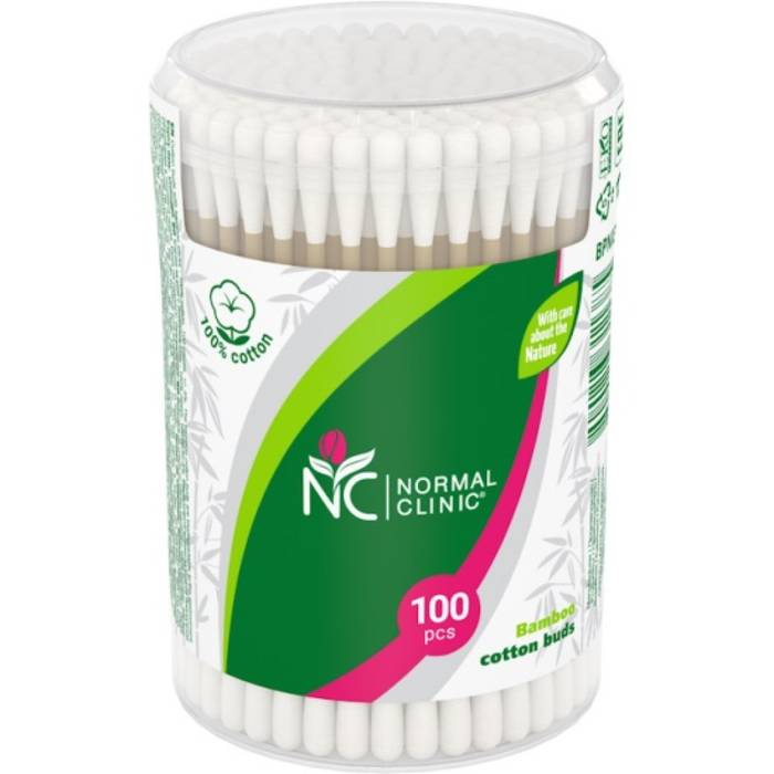 NORMAL CLINIC ωτοκαθαριστές bamboo κουτί 100τεμ