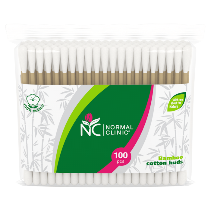 NORMAL CLINIC ωτοκαθαριστές bamboo σακούλα 100τεμ