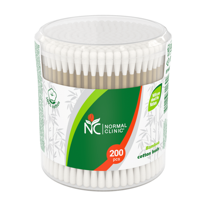 NORMAL CLINIC ωτοκαθαριστές bamboo κουτί 200τεμ