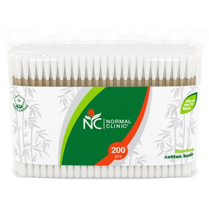 NORMAL CLINIC ωτοκαθαριστές bamboo σακούλα 200τεμ