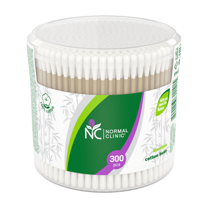 NORMAL CLINIC ωτοκαθαριστές bamboo κουτί 300τεμ