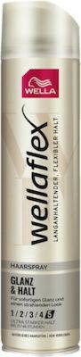 WELLAFLEX hair spray μαλλιών glanz και halt No5 250ml