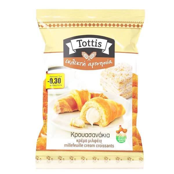 TOTTIS fine bakery κρουασανάκια με κρέμα μιλφέιγ 300gr
