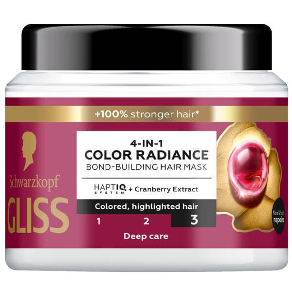 SCHWARZKOPF Gliss μάσκα μαλλιών power 4σε1 color radiance 400ml