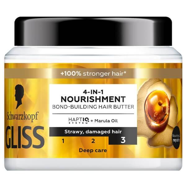 SCHWARZKOPF Gliss μάσκα μαλλιών 4σε1 nourish 400ml