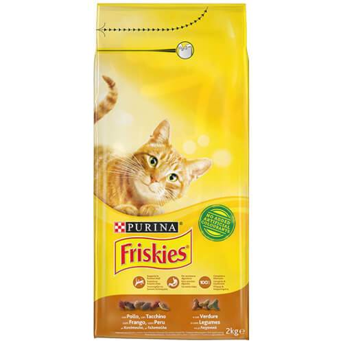 FRISKIES γατοτροφή γαλοπούλα, κοτόπουλο και λαχανικά 2kg