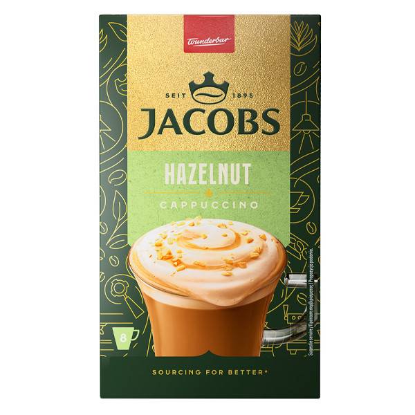 JACOBS καφές φακελάκια iced cappuccino φουντούκι 8τεμ