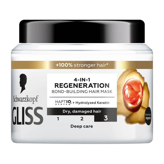 SCHWARZKOPF Gliss μάσκα μαλλιών 4σε1 regeneration 400ml