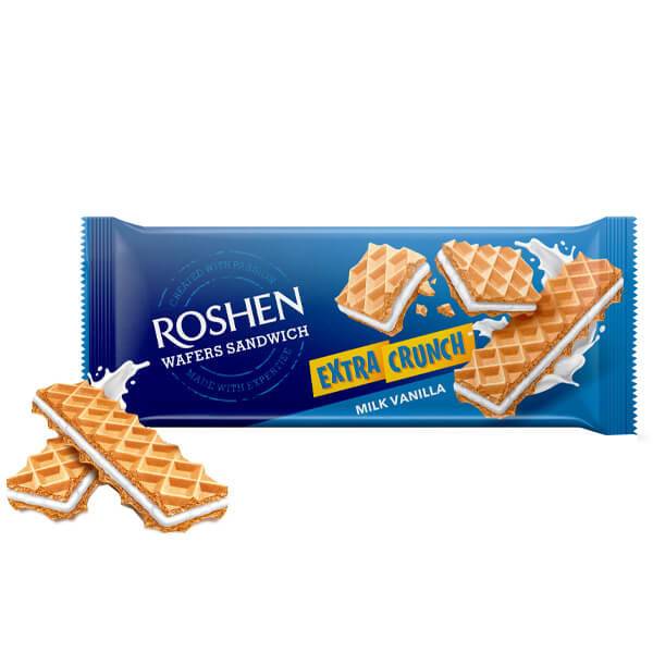 ROSHEN γκοφρέτα wafers sandwich thin με βανίλια 142gr