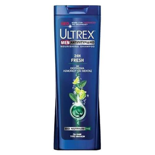 ULTREX σαμπουάν men αντιπιτυριδικό με λεμόνι και μέντα 360ml