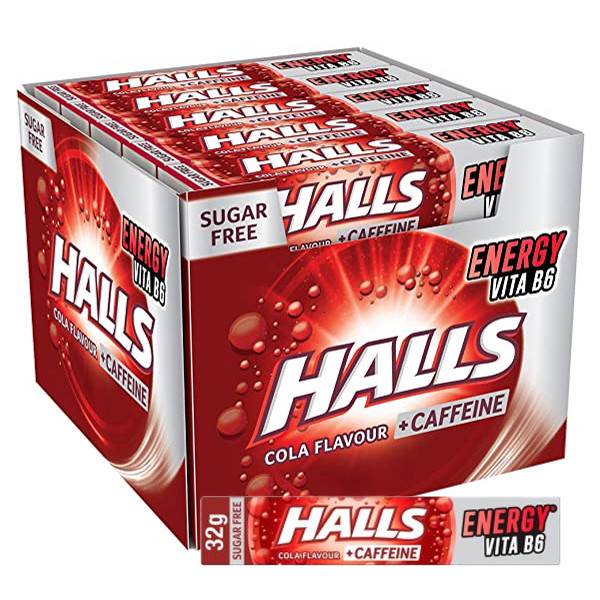 HALLS καραμέλες κόλα χωρίς ζάχαρη 20x32gr