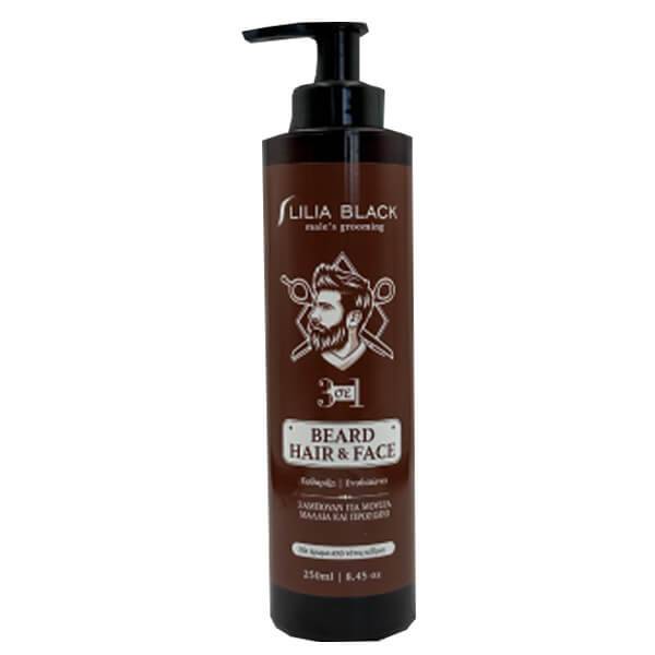 LILIA BLACK σαμπουάν για γενειάδα με αντλία 250ml