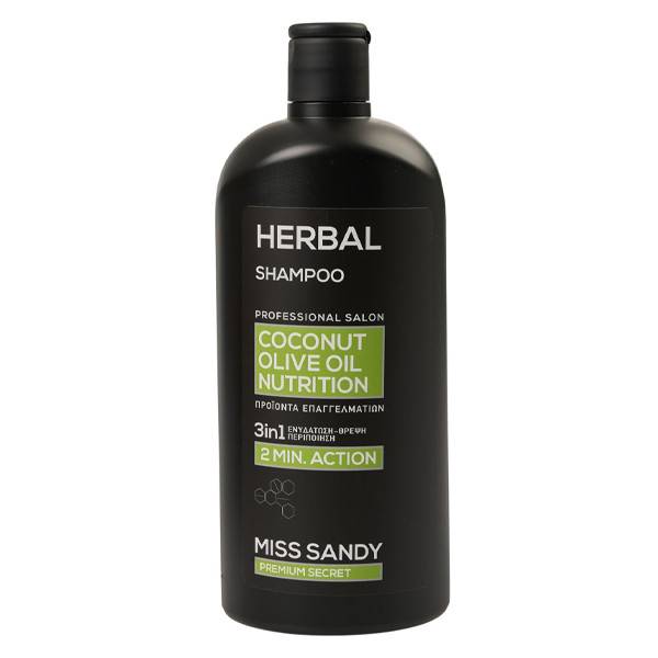 MISS SANDY σαμπουάν καρύδα και λάδι ελιάς με αντλία 750ml