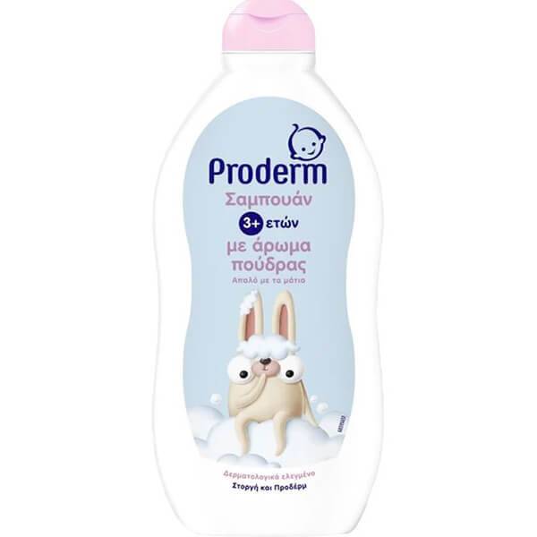 PRODERM σαμπουάν παιδικό με άρωμα πούδρας 500ml