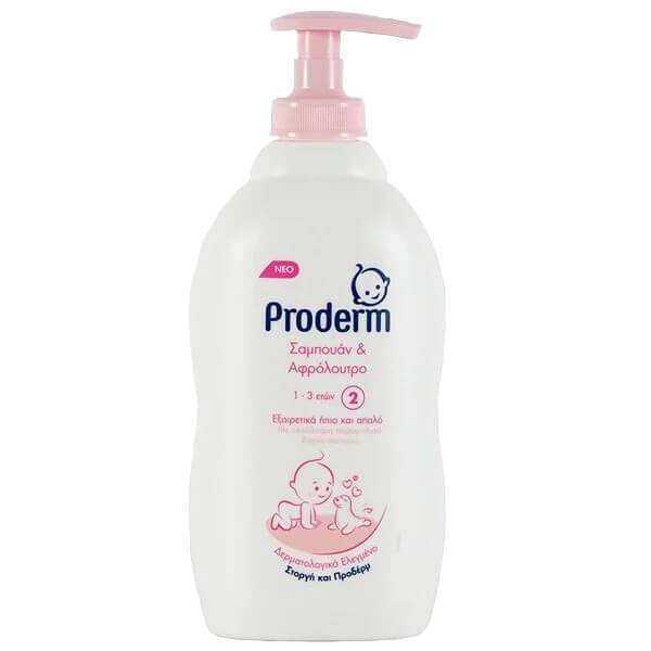 PRODERM σαμπουάν και αφρόλουτρο 1-3 ετών 400ml