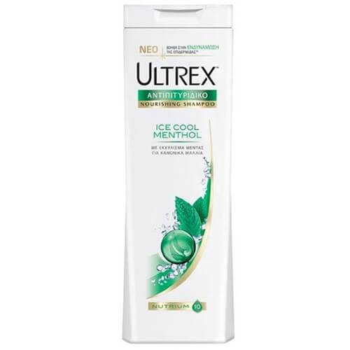 ULTREX σαμπουάν αντιπιτυριδικό ice cool menthol 360ml