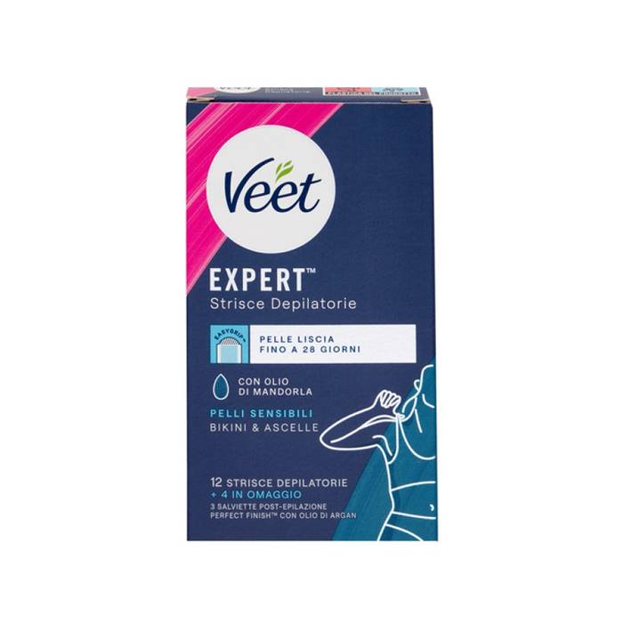 VEET αποτριχωτικές ταινίες expert για το πρόσωπο sensitive 12τεμ
