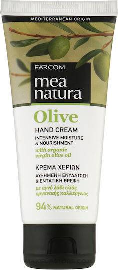 FARCOM Mea Natura κρέμα χεριών με ελιά για θρέψη και ενυδάτωση 100ml