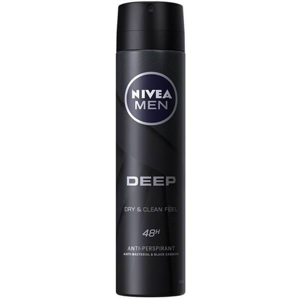 NIVEA αποσμητικό σώματος spray men deep black carbon 150ml