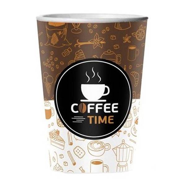 COFFEE TIME ποτήρι χάρτινο single wall 16oz 50τεμ