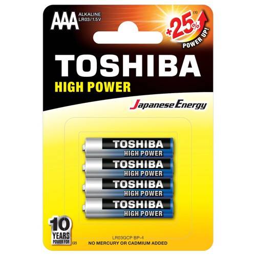 TOSHIBA μπαταρία αλκαλικές AAA 4τεμ