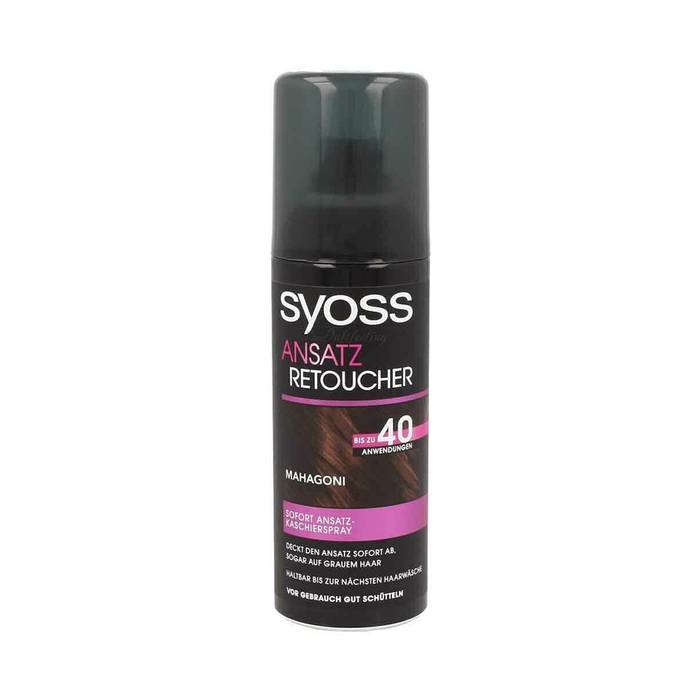SYOSS root retouch βαφή ρίζας spray ansatz mahagoni 120ml