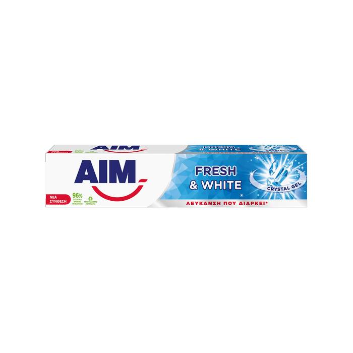 AIM οδοντόκρεμα fresh και white crystal gel 75ml
