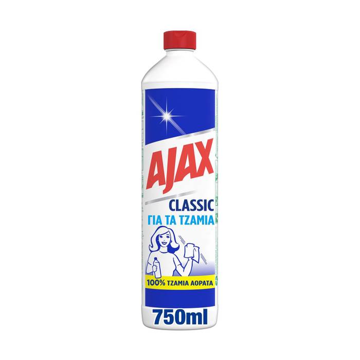 AJAX υγρό καθαριστικό τζαμιών οβίδα 750ml