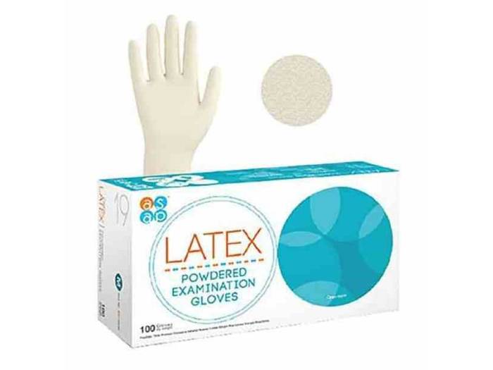 ASAP γάντια latex ελαφρώς πουδραρισμένα large 100τεμ