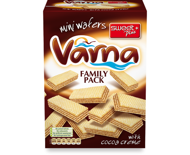 VARNA γκοφρετάκια mini με γέμιση κρέμα κακάο 280gr