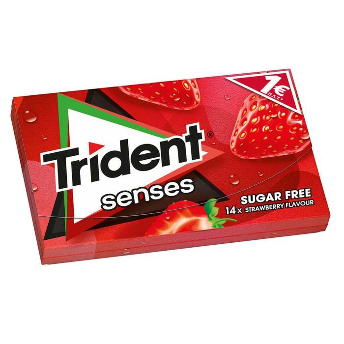 TRIDENT τσίχλες senses φράουλα 27gr